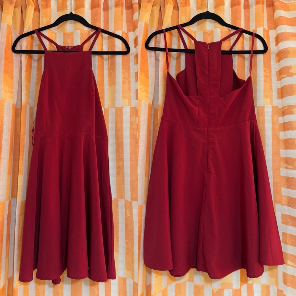 Lulus Medium Red Strappy Mini Dress Medium - perfect for Christmas